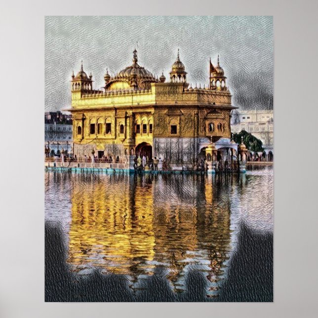 Poster Temple d'or d'Amritsar Inde (Devant)