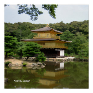 Poster Temple d'or, Kyoto, Japon