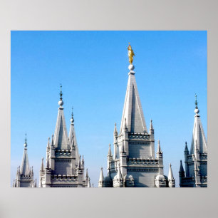Poster temple du lac salé ange moroni mormon