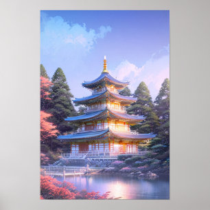 Poster Temple du soleil levant