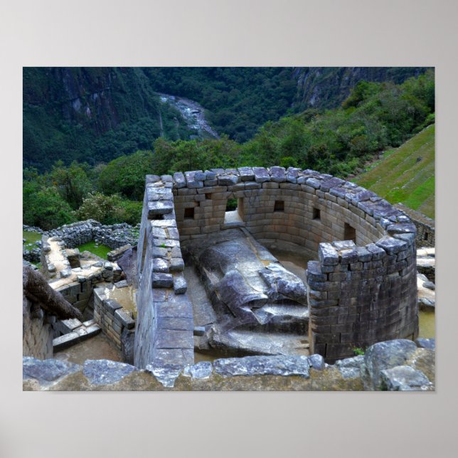 Poster Temple du Soleil, Machu Picchu 11x14 (Devant)