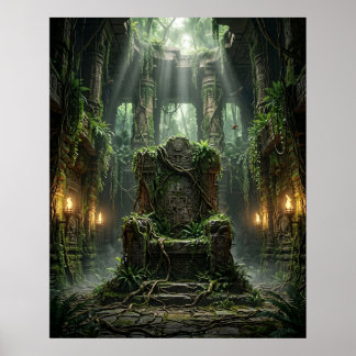 Poster Temple du Trône de la Jungle Ancienne