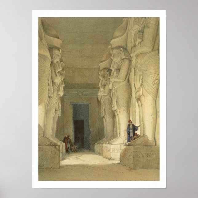 Poster Temple fouillé de Gysha, Nubie, de "Egypt and (Devant)