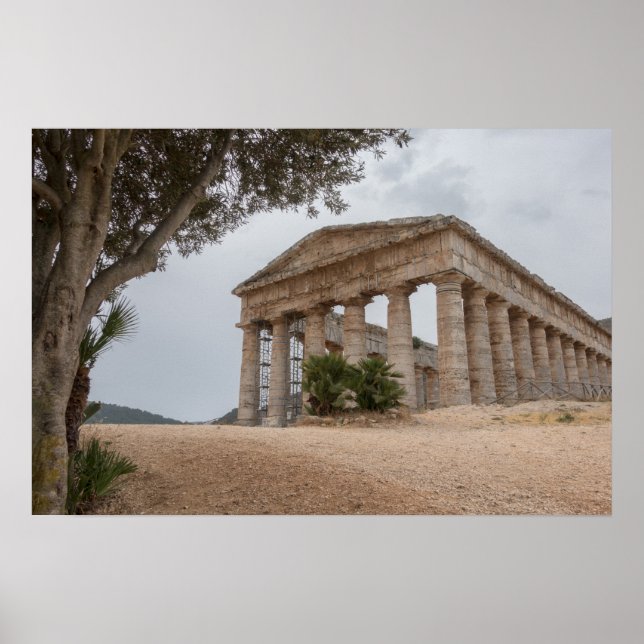 Poster Temple grec à Ségeste, Sicile (Devant)