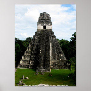 Poster Temple I, Tikal, Guatemala