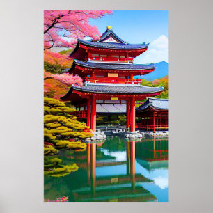 Poster Temple japonais