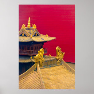 Poster Temple Jing'an, Shanghai, Chine