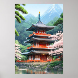 Poster Temple Riverbank