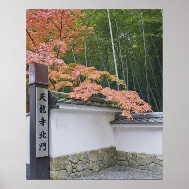 Poster Temple Tenryuji Porte Nord (Devant)