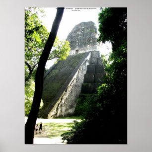 Poster Temple V, Tikal, Guatemala