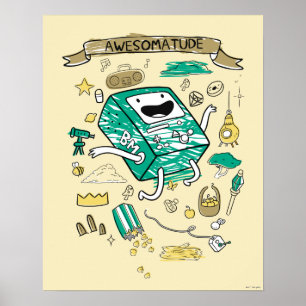 Poster Temps d'aventure   Croquis BMO "Awesomatude"