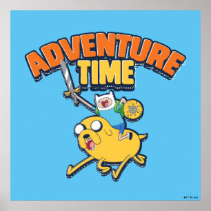 Poster Temps d'aventure Finn Riding Jake