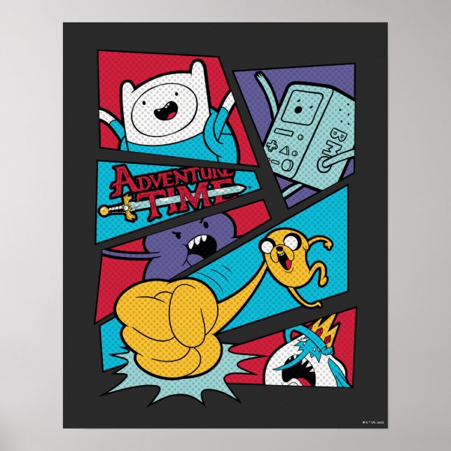 Poster Temps d'aventure | Graphique du panneau d'action (Devant)