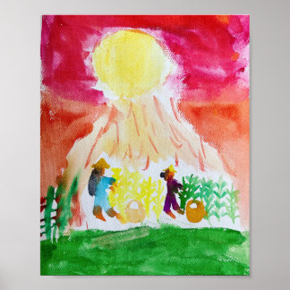 Poster Temps de récolte de Mika Aiko