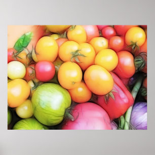 Poster Temps de récolte - tomates !