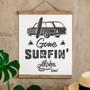 Poster Temps de surf passé Aloha