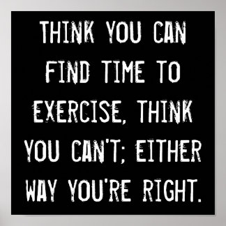 Poster Temps d'exercice