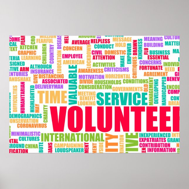 Poster Temps et service bénévoles pour la communauté (Devant)