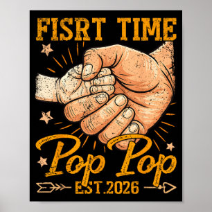Poster Temps Ft pp Est 2026 Nouveau Bébé Rétro Fête des P