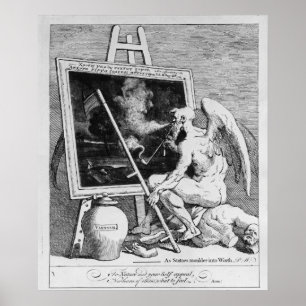 Poster Temps fumant une image, 1761
