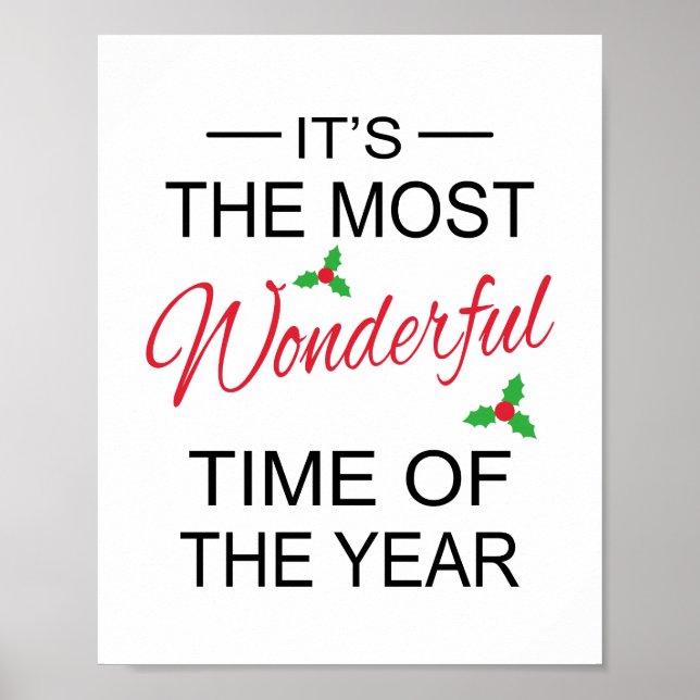 Poster Temps le plus merveilleux Art de Noël (Devant)