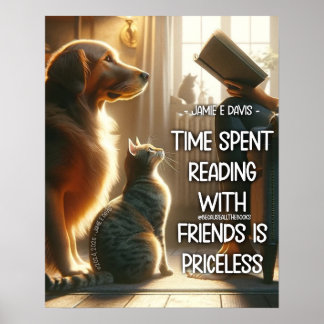 Poster Temps passé à lire avec des amis