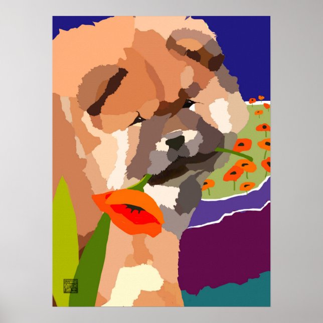 Poster TEMPS POUR PRINTEMPS heARTdeco Chow (Devant)