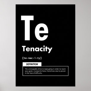 Poster Tenacité - Élément De Succès - Motivation
