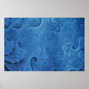 Poster Tend à zéro bleu