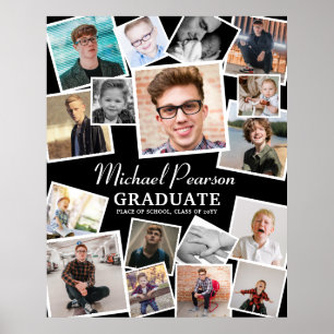 Poster Tendance Photo Collage Graduation Party