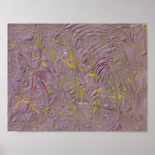 Poster Tendance rose jaune vert moderne Art Abstrait mode