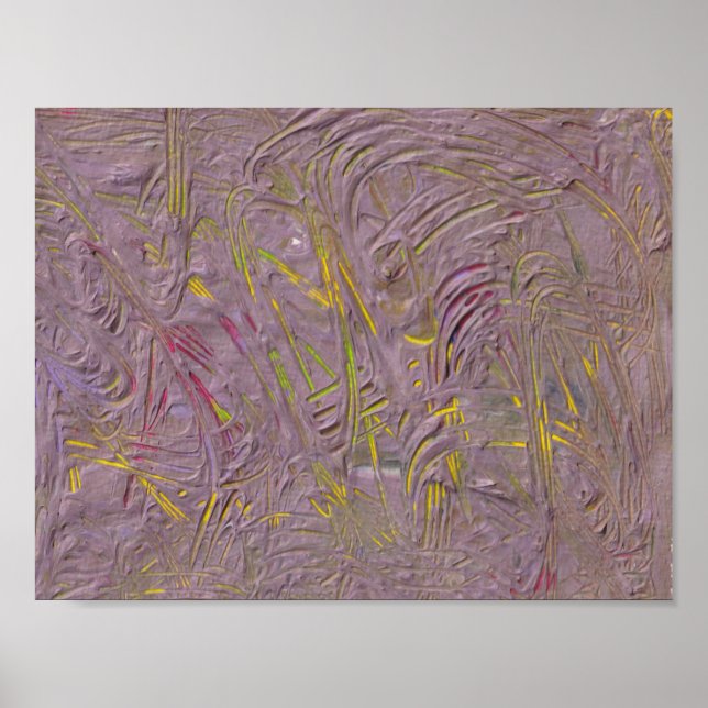 Poster Tendance rose jaune vert moderne Art Abstrait mode (Devant)