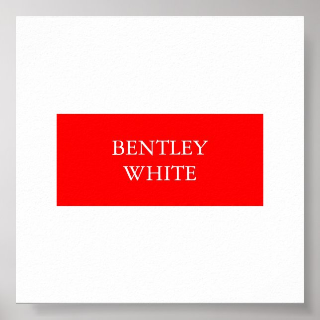 Poster Tendance Rouge Blanc Style Simple Simple Plaque Vo (Devant)