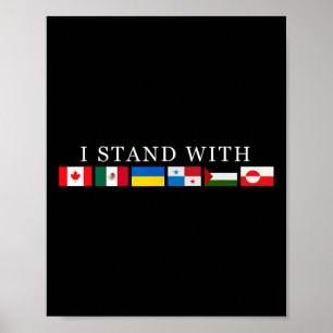 Poster Tenez-vous avec le Canada Vert Mexique Panama Gaza