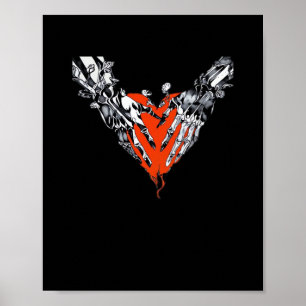 Poster Tenir le coeur classique
