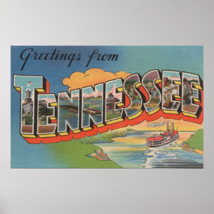 Poster Tennessee (Scène de bateau à rivière)