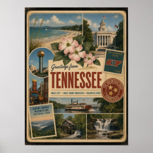 Poster Tennessee Style Vintage Authentique