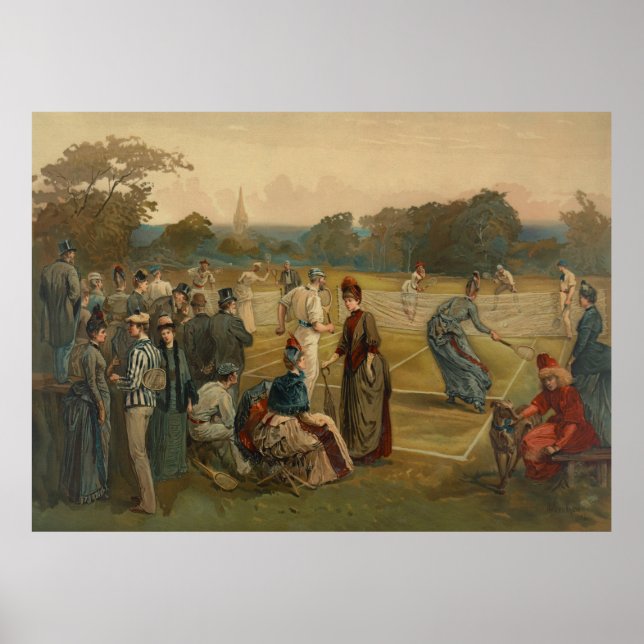 Poster Tennis de pelouse 1887 (Devant)