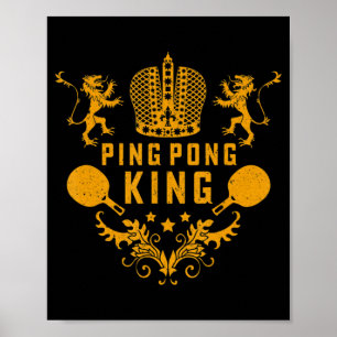 Poster Tennis De Table King Fun Ping Pong Don Et Spo De T