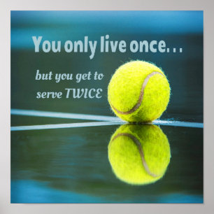 Poster Tennis en direct une fois sept fois, Tennis Ball, 