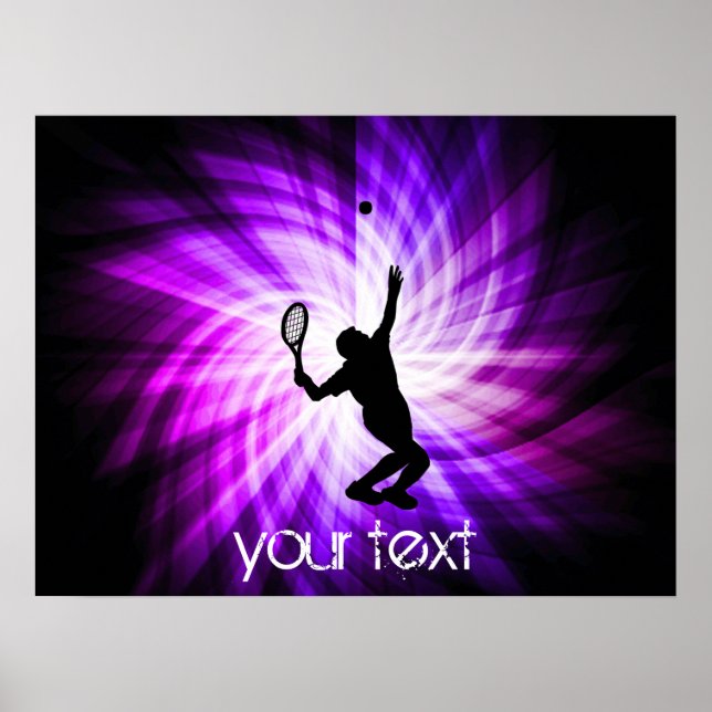 Poster Tennis violet cool (Devant)