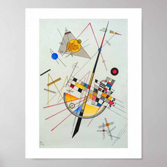 Poster Tension délicate par Wassily Kandinsky (Devant)