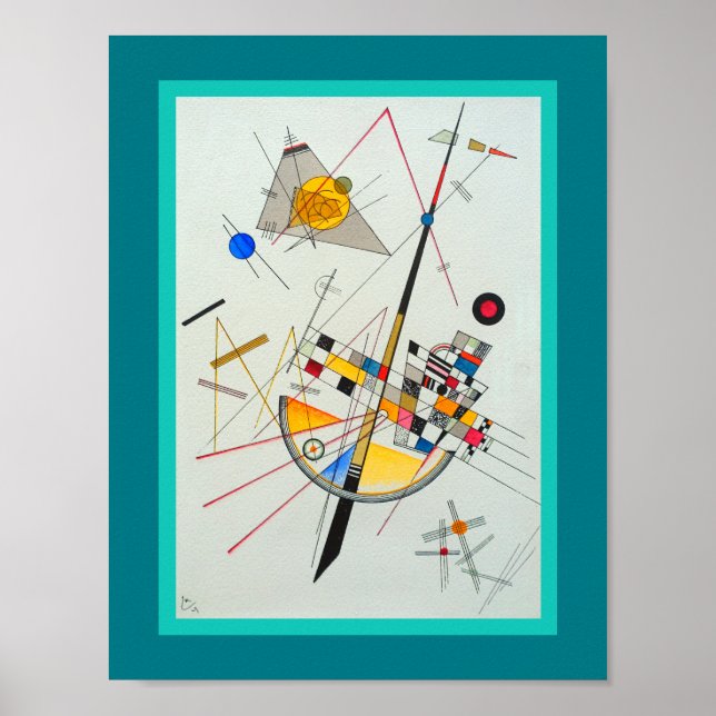 Poster Tension délicate par Wassily Kandinsky (Devant)