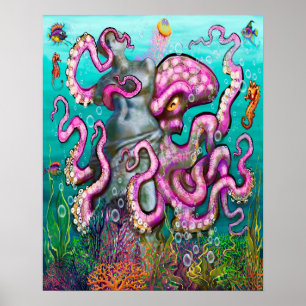 Poster Tentacles au trésor