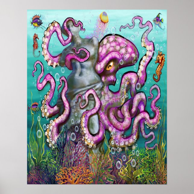 Poster Tentacles au trésor (Devant)