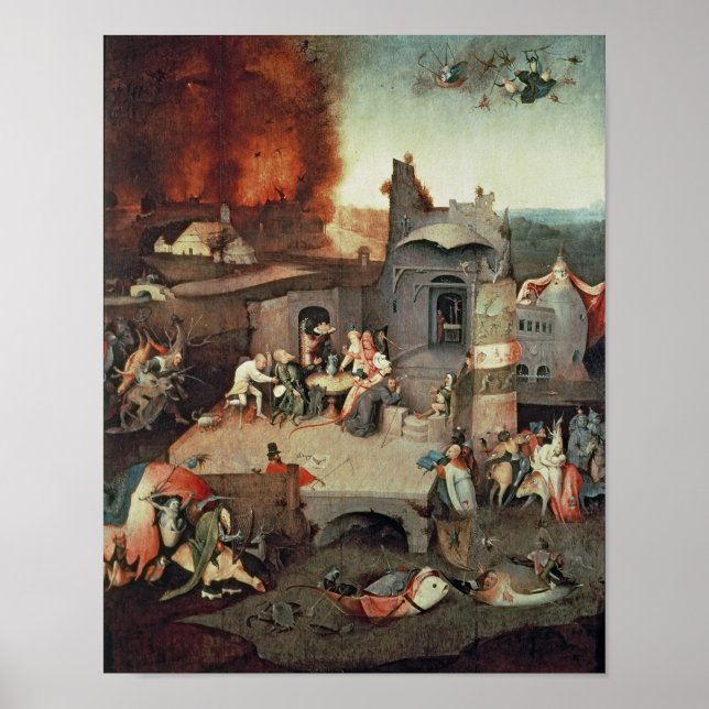 Poster Tentation de Saint Antoine, vers 1500 (Devant)