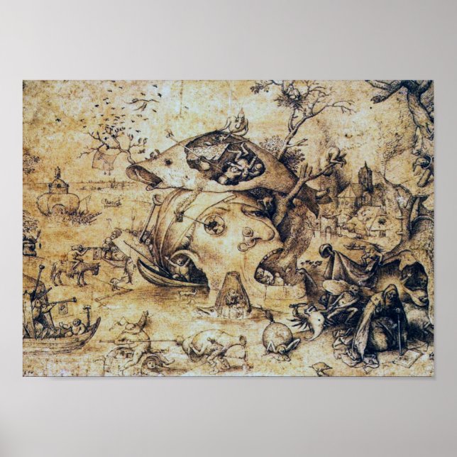 Poster Tentation de Saint Antony le Grand, Pieter Bruegel (Devant)