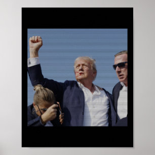 Poster Tentative d'assassinat de Trump - Rassemblement de