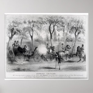 Poster Tentative d'Edouard Oxford d'assassiner la reine