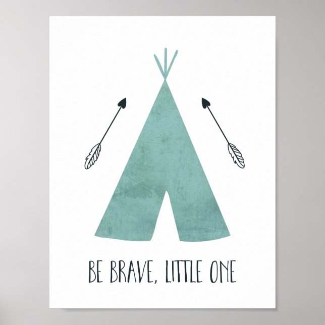 Poster Tenteau Bleu Sois Brave Petit Un (Devant)